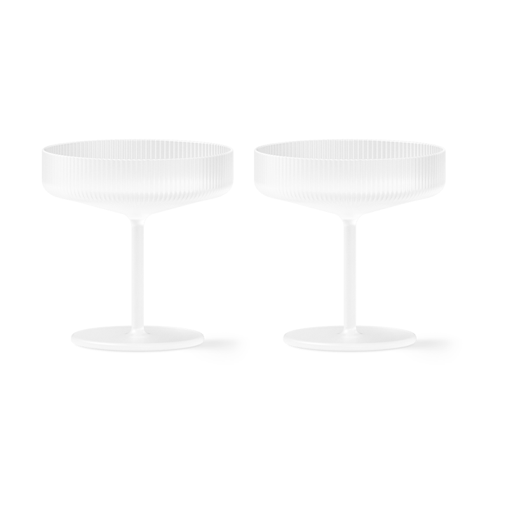 Ripple champagneglas 2-pack - Frosted - Ferm Living