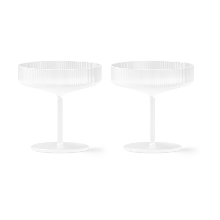 Ripple champagneglas 2-pack - Frosted - ferm LIVING