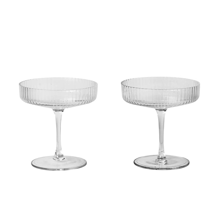 Ripple champagneglas 2-pack - klar - Ferm LIVING