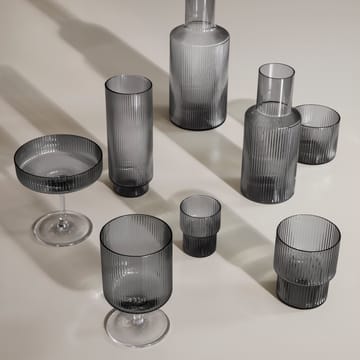 Ripple champagneglas 2-pack - Smoked grey - Ferm Living