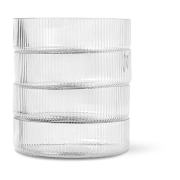 Ripple frukostskål 4-pack - clear - Ferm Living