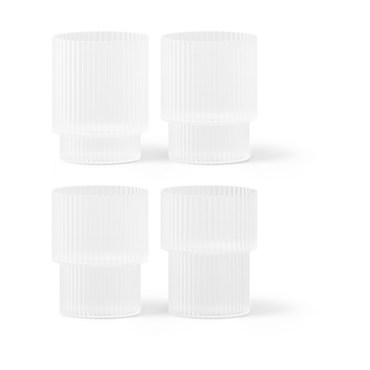 Ripple glas 4-pack - Frosted - Ferm Living