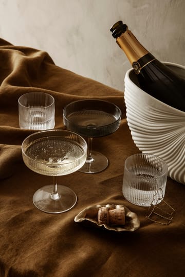Ripple glas lågt 4-pack - Clear - Ferm Living