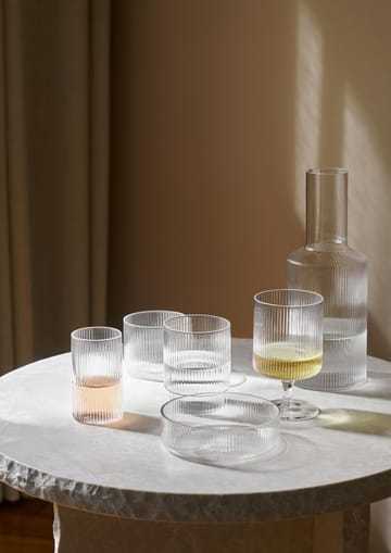Ripple glas lågt 4-pack - Clear - Ferm Living