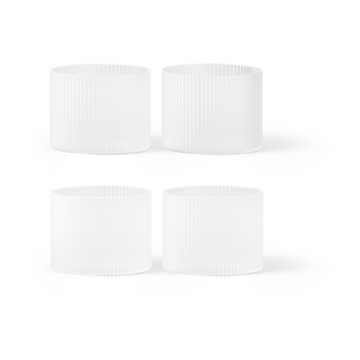 Ripple glas lågt 4-pack - Frosted - Ferm Living