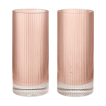 Ripple Highball glas 48 cl 2-pack - Blush - Ferm Living