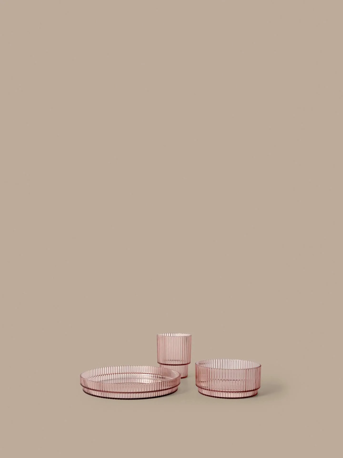 Ripple kids barnservis, Blush, 3 delar Ferm Living