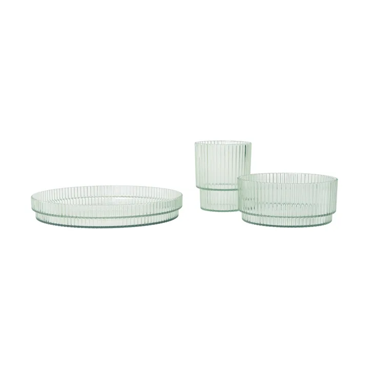 Ripple kids barnservis - Tea green, 3 delar - Ferm Living