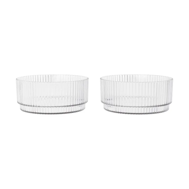 Ripple kids skål - Clear, 2-pack - Ferm Living