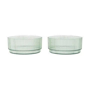 Ripple kids skål - Tea green, 2-pack - Ferm Living