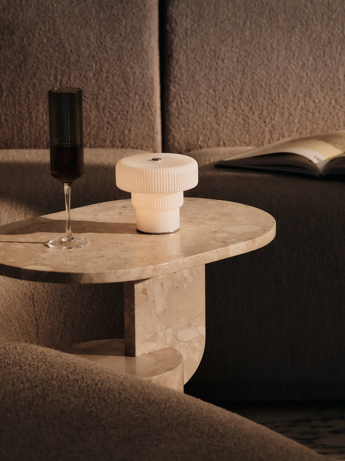 Ripple portabel bordslampa 10 cm, White Ferm Living