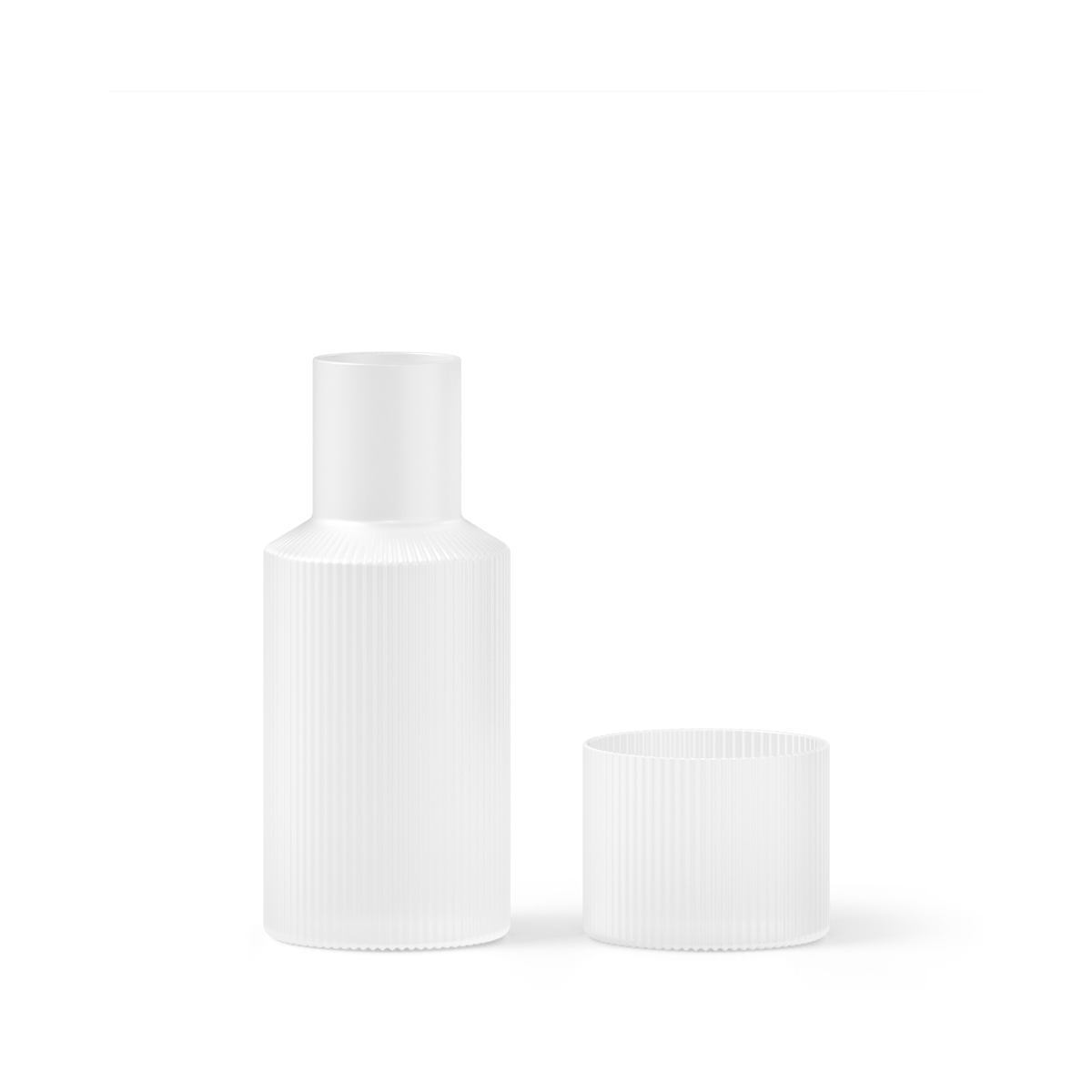 Ferm Living Ripple small karaff set Frosted | Skandinavisk Design | Vattenkaraffer & Kannor | Vit