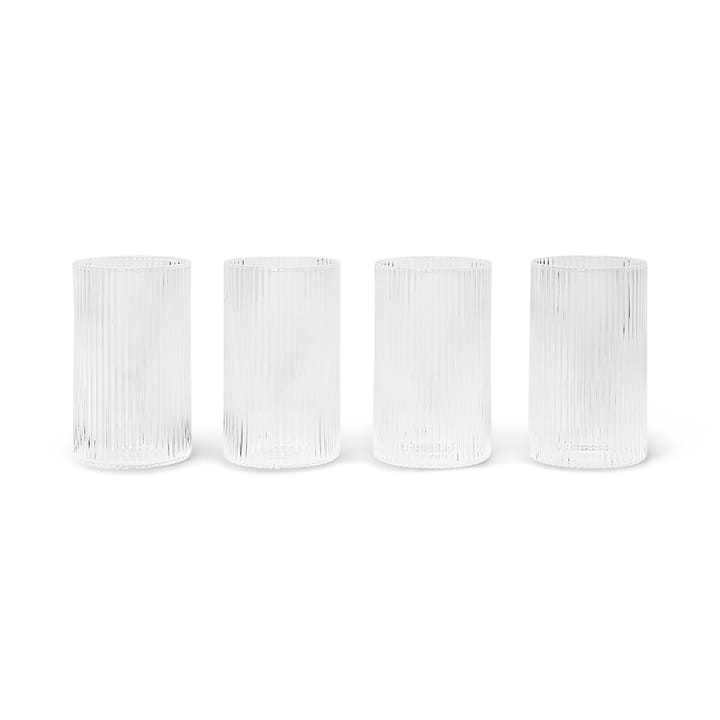 Ripple verrines serveringsglas 14 cl 4-pack - Clear - Ferm Living
