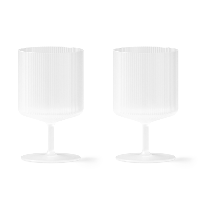 Ripple vinglas 2-pack - Frosted - Ferm Living