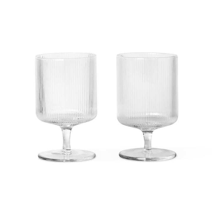 Ripple vinglas 2-pack - Klar - Ferm Living
