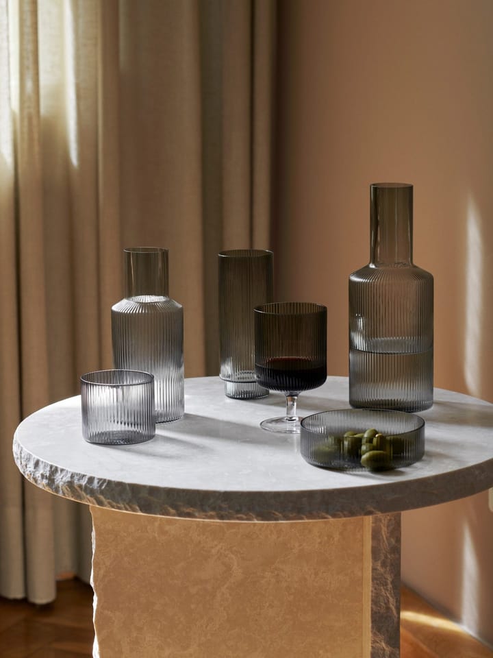 Ripple vinglas 2-pack, Smoked grey Ferm Living