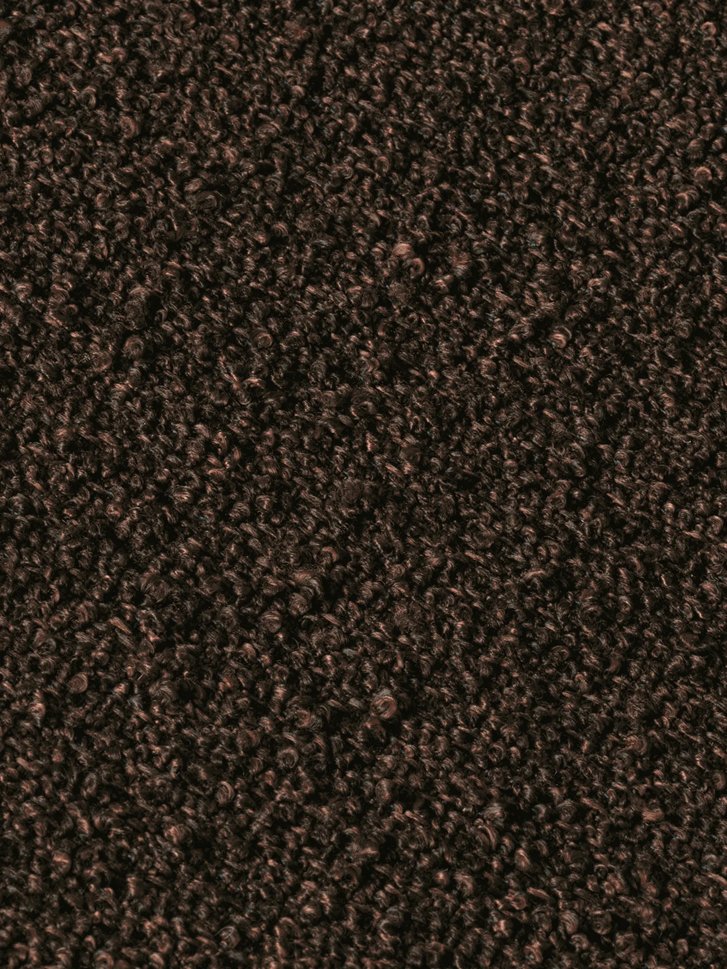 Rouli pouf pure bouclé sittpuff, Chestnut brown Ferm Living