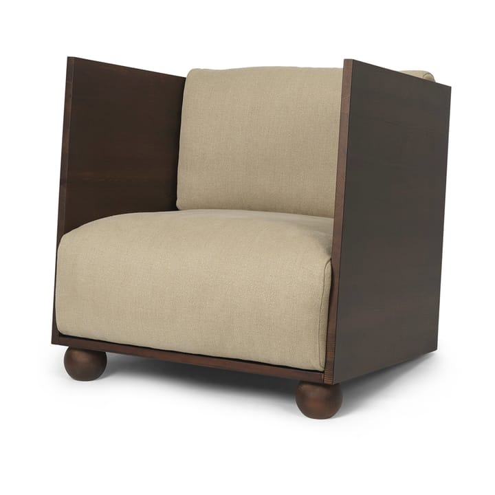Rum loungefåtölj rich linen, Dark stained-natural Ferm Living