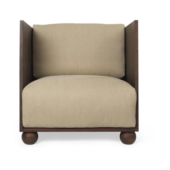 Rum loungefåtölj rich linen, Dark stained-natural Ferm Living