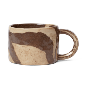 Ryu mugg låg 20 cl - Sand-brown - Ferm Living