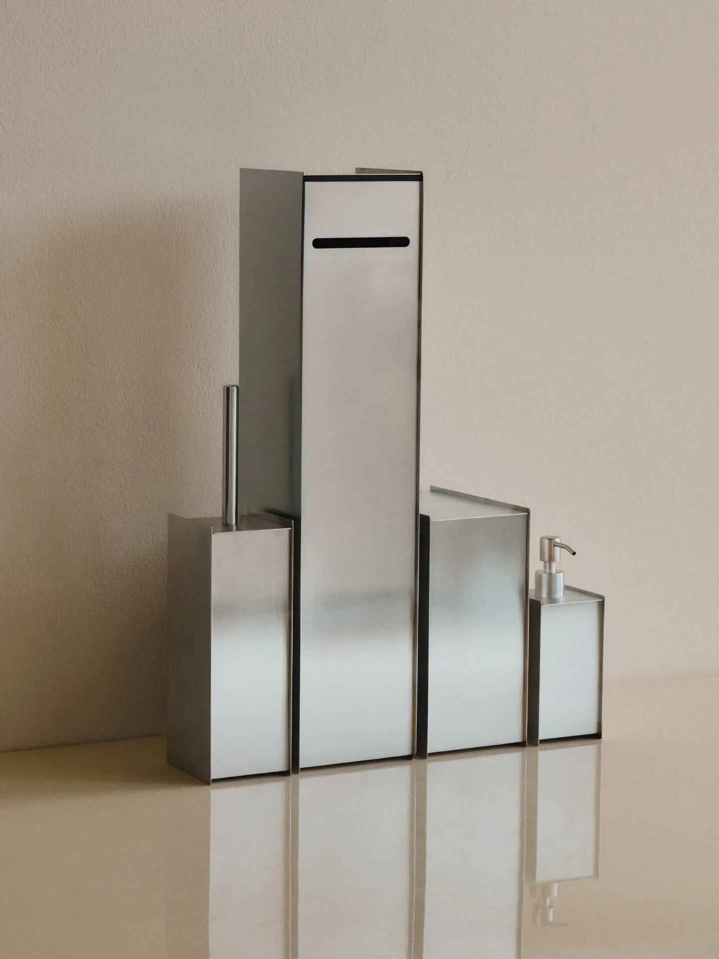 Sama toalettborste, Brushed stainless steel Ferm Living
