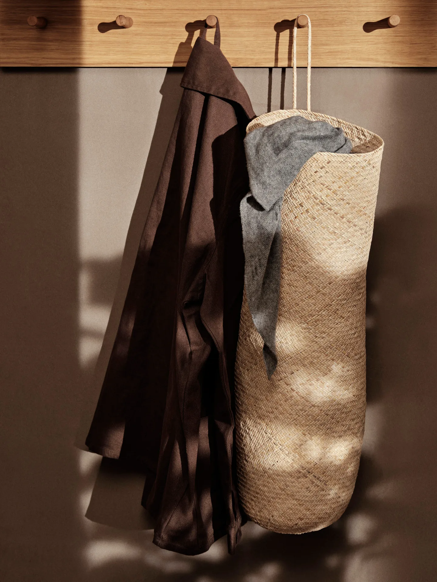 Sato long basket korg, Natural Ferm Living