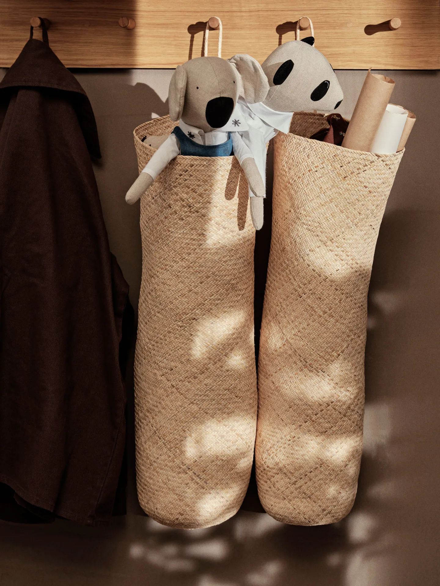 Sato long basket korg, Natural Ferm Living