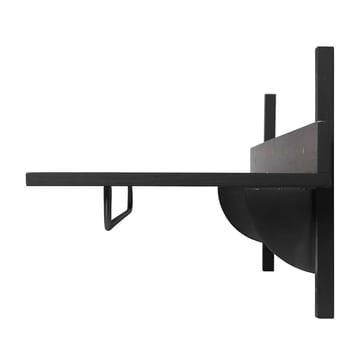 Sector hylla med stång 37x87 cm - Black ash-black brass - Ferm Living