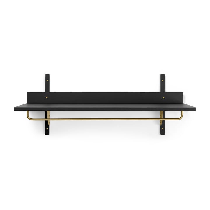 Sector hylla med stång 37x87 cm - Black ash-brass - ferm LIVING