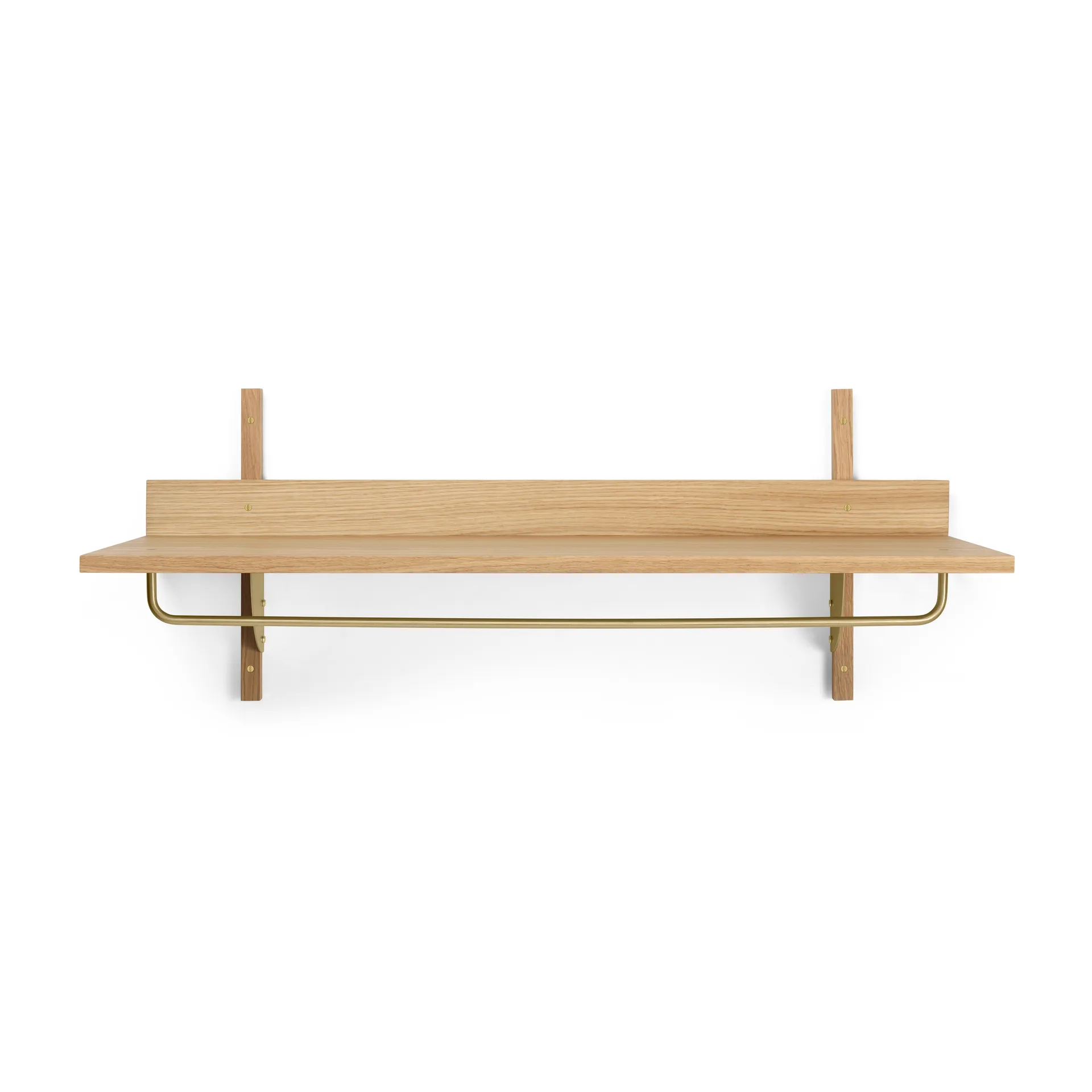 Sector hylla med stång 37x87 cm, Oak-brass Ferm Living
