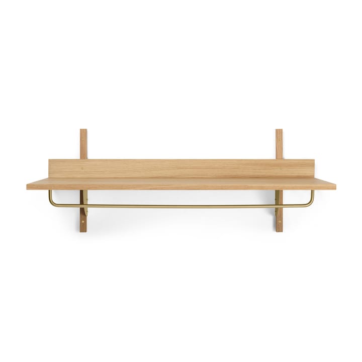 Sector hylla med stång 37x87 cm - Oak-brass - Ferm LIVING