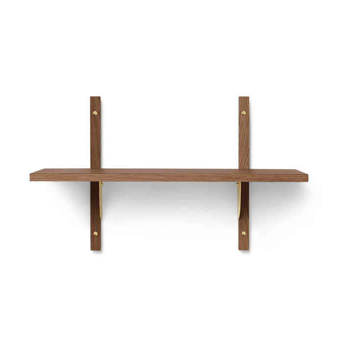 Sector hylla single narrow - Smoked Oak, brass - Ferm Living