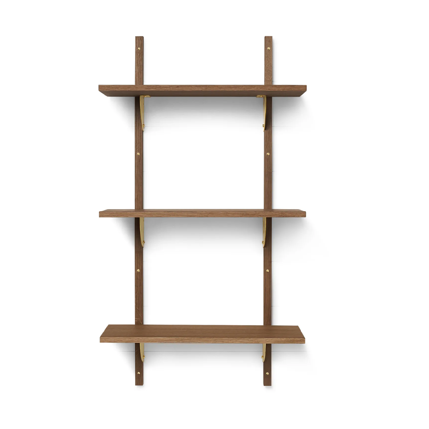 Sector hylla triple narrow, Smoked Oak, brass Ferm Living
