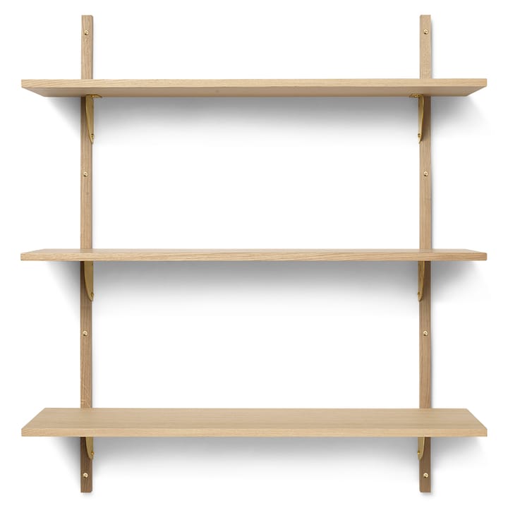 Sector hylla triple wide - Ek-mässing - Ferm Living