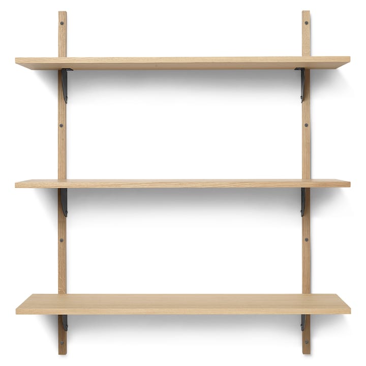 Sector hylla triple wide - Ek-svart - Ferm Living