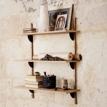 Sector hylla triple wide - Ek-svart - Ferm Living