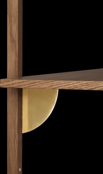 Sector hylla triple wide - Smoked Oak, brass - Ferm Living