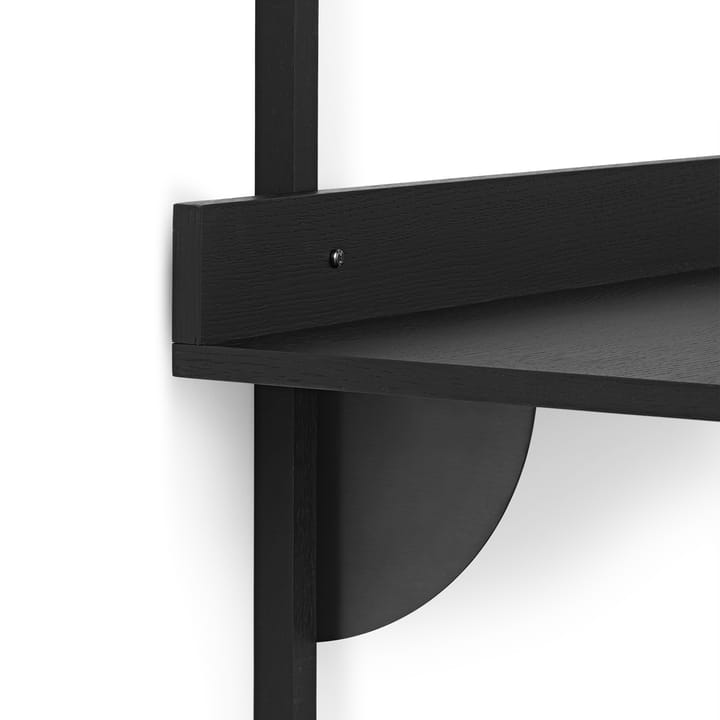 Sector skrivbord, Black ash-black brass Ferm Living
