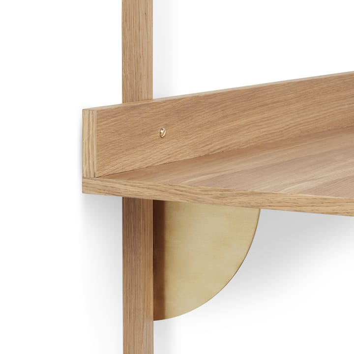 Sector skrivbord, Oak-brass Ferm Living