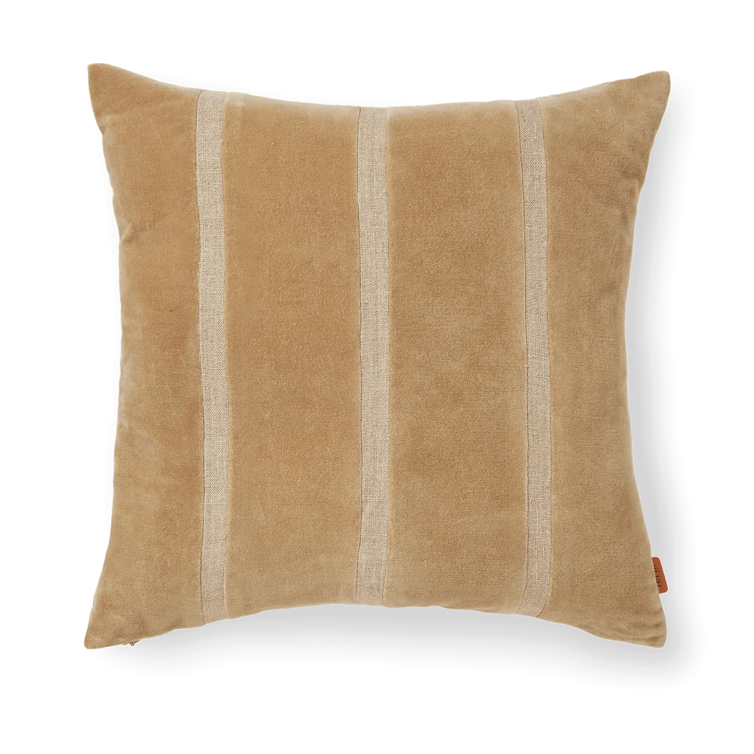Senti Stripe kudde 50x50 cm, Dark sand-linen Ferm Living