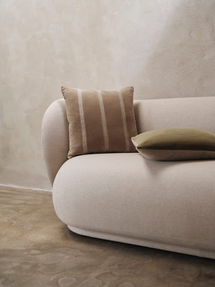 Senti Stripe kudde 50x50 cm, Dark sand-linen Ferm Living