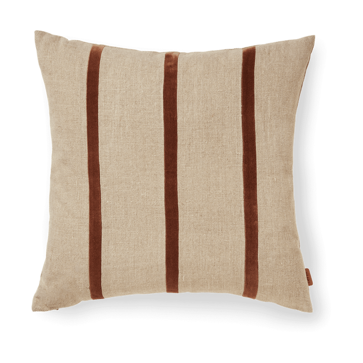 Senti Stripe kudde 50x50 cm - Linen-carob brown - Ferm Living
