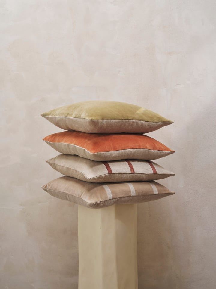 Senti Stripe kudde 50x50 cm, Linen-carob brown Ferm Living