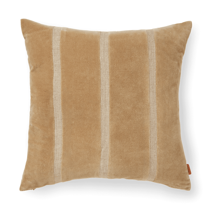 Senti Stripe kuddfodral 50x50 cm - Dark sand-linen - Ferm Living