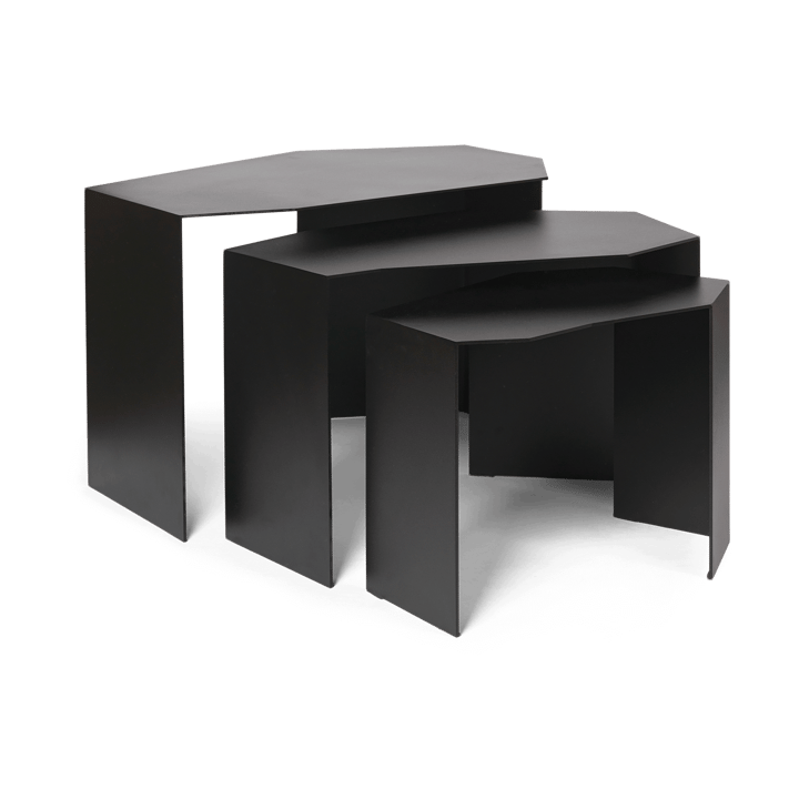 Shard cluster bord 3-pack - Black - Ferm Living