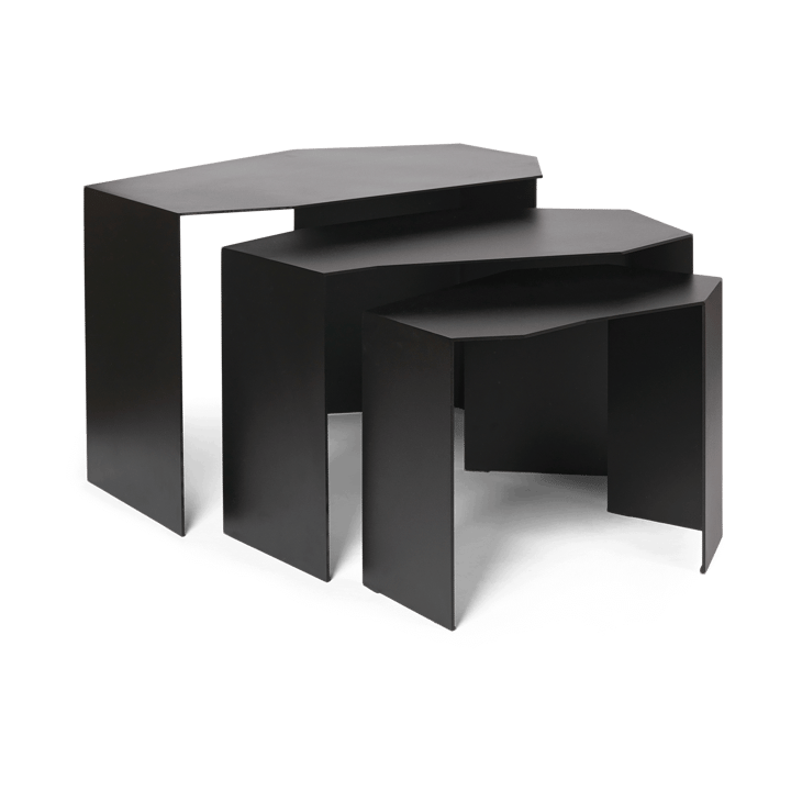 Shard cluster bord 3-pack - Black - ferm LIVING