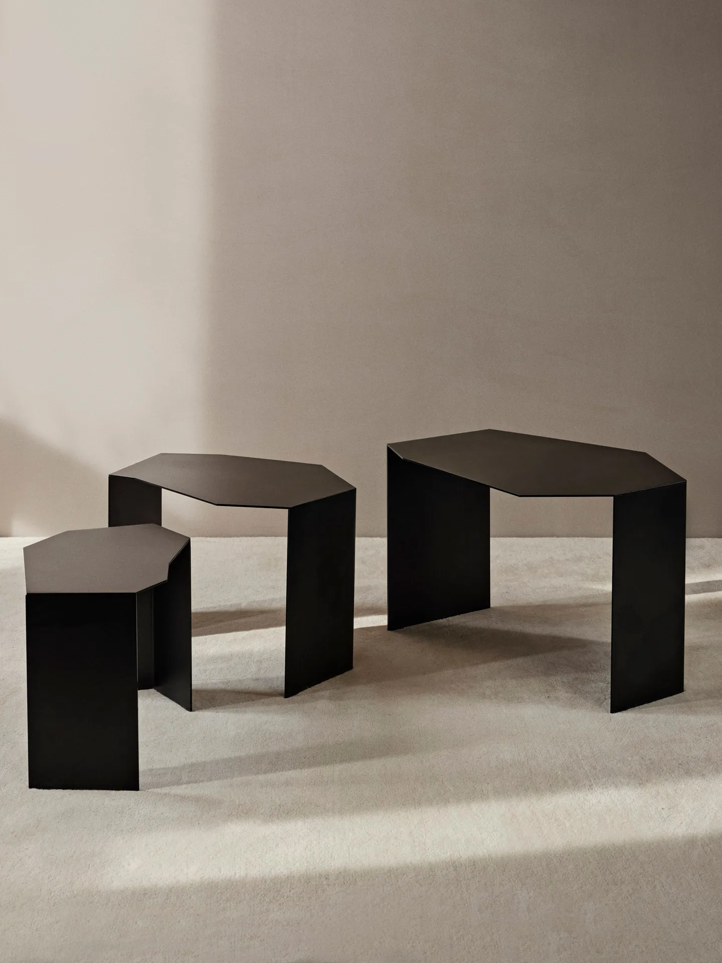 Shard cluster bord 3-pack, Black Ferm Living