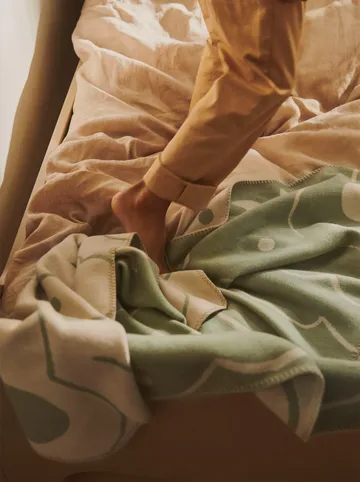 Skye filt - Tea green-parchment, 80x120 cm - Ferm Living