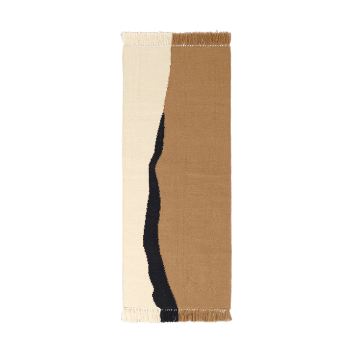 Soil Kelim gångmatta - Dark sand-off white, 70x180 cm - Ferm Living
