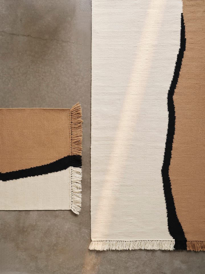 Soil Kelim gångmatta, Dark sand-off white, 70x180 cm Ferm Living